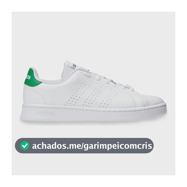 Tênis Masculino E Feminino Advantage 2.0 adidas Branco E Verde Liso 34 Br