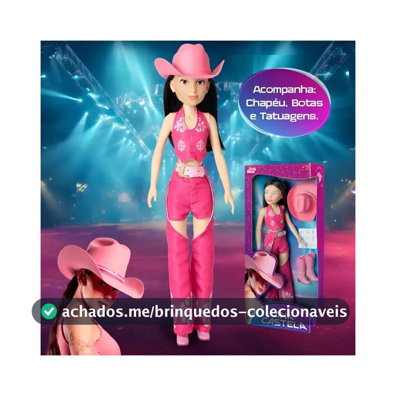 Boneca Ana Castela 1291 Baby Brink com Acessórios +3