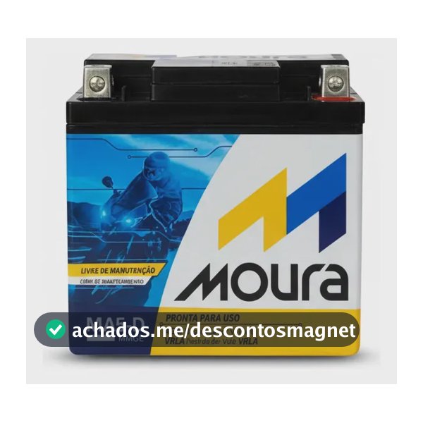 Bateria De Moto Moura 12v 5ah MA5D 12v5ah Moura Moto Titan Fan Biz Bros Fazer Xre Crf Pcx 125 150 160 190 Selada Com Caixa