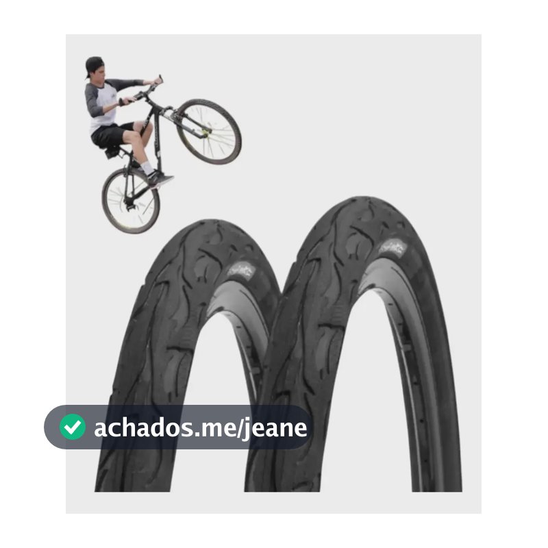 Par Pneu Kenda Flame Preto Aro 26x2.125 Balão Bike Original Preto