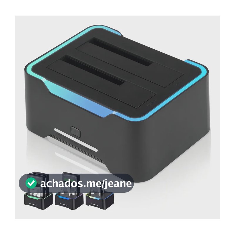 Dock Station USB 3.0 Dual Hd Ssd Sata 2.5" 3.5" Clone Offline 28TB