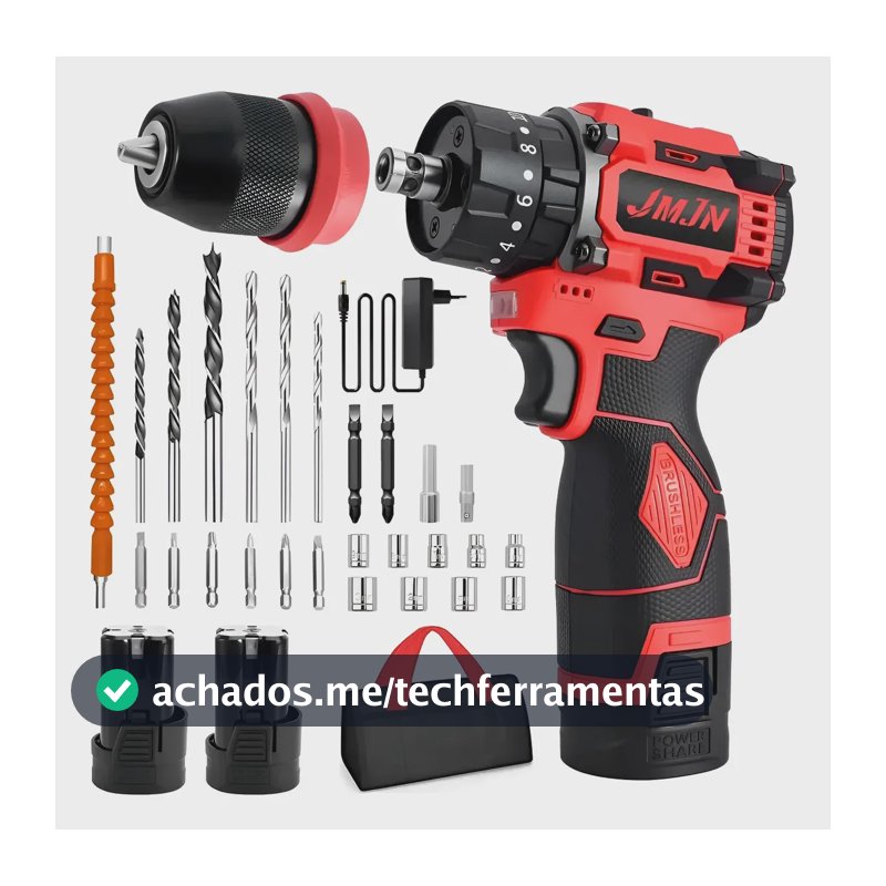 Kit Parafusadeira Furadeira Chave Impacto Profissional