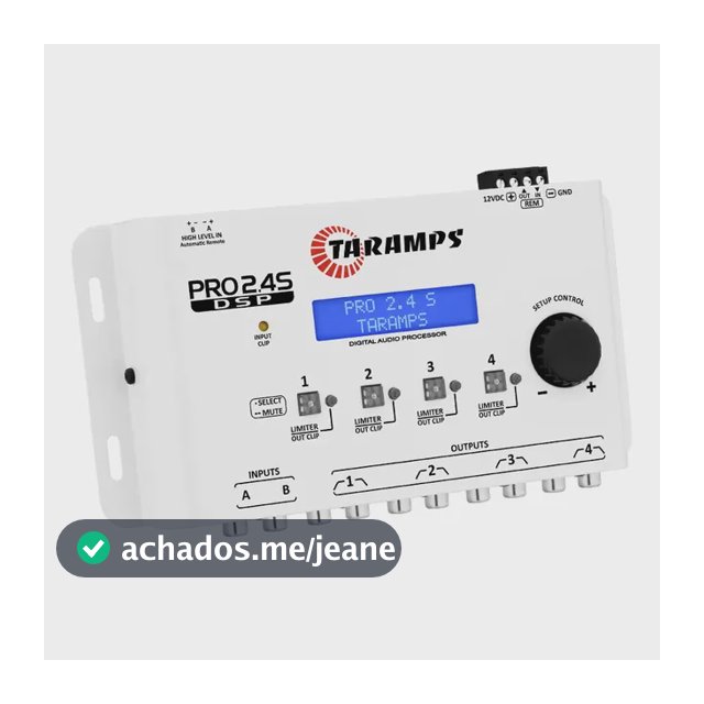 Processador De Audio Taramps Pro 2.4s Crossover 4 Canais Cor Branco