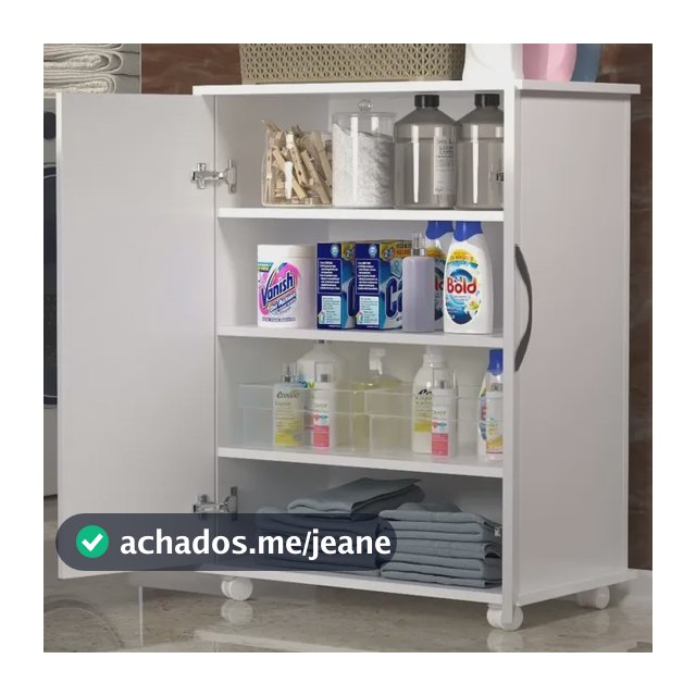 Armário Lavanderia Multiuso Produtos De Limpeza 2 Portas