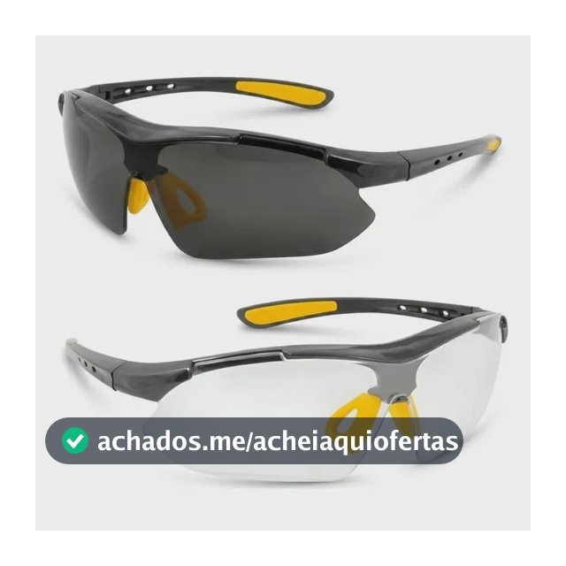 2 Óculos Proteção Anti Risco Epi Trabalho E Lazer Esportivo