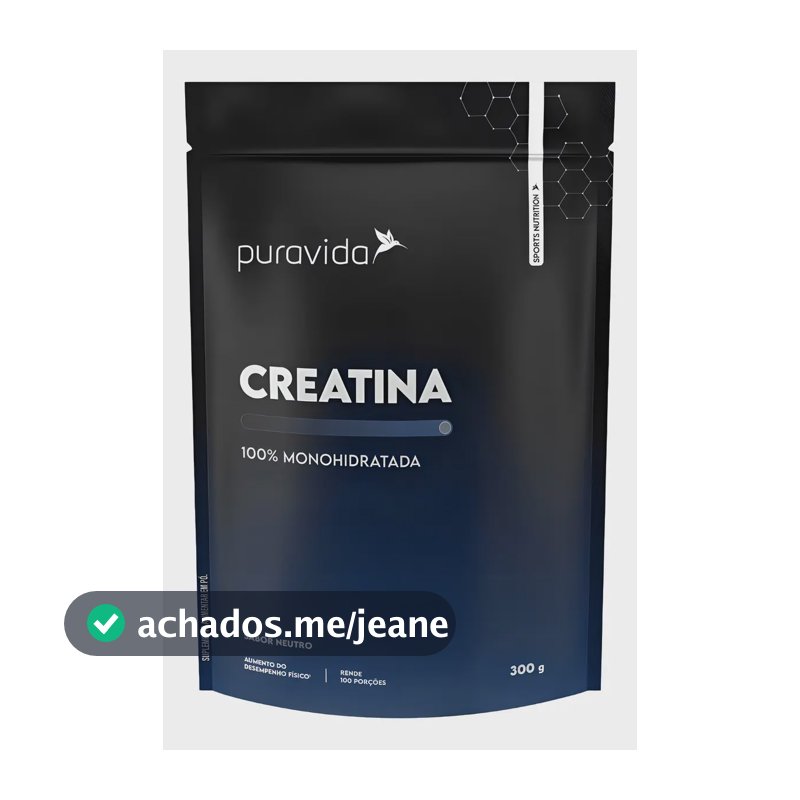 Creatina Monohidratada 300g Puravida Sem Sabor
