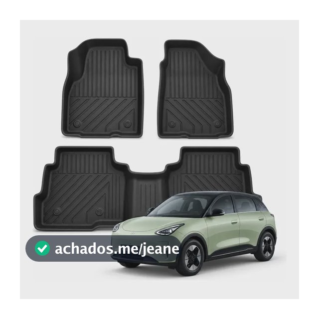 Jogo Tapetes 3d Bandeja Borracha Tpe  Geely Ex2 Importado Preto