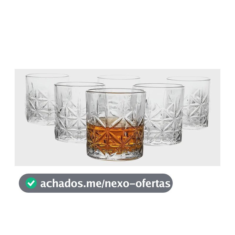 Jogo De Copos De Vidro 330ml 6 Peças Haus - Pavillion