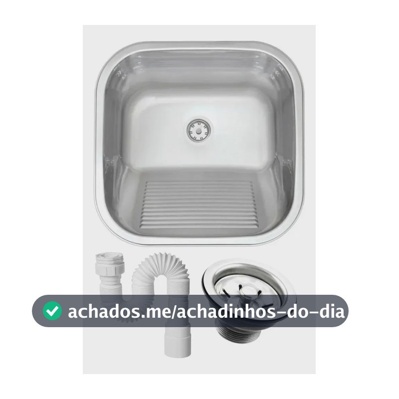 Tanque Inox 304 Fosco Lavanderia 40x34x20 American Steel Fosco