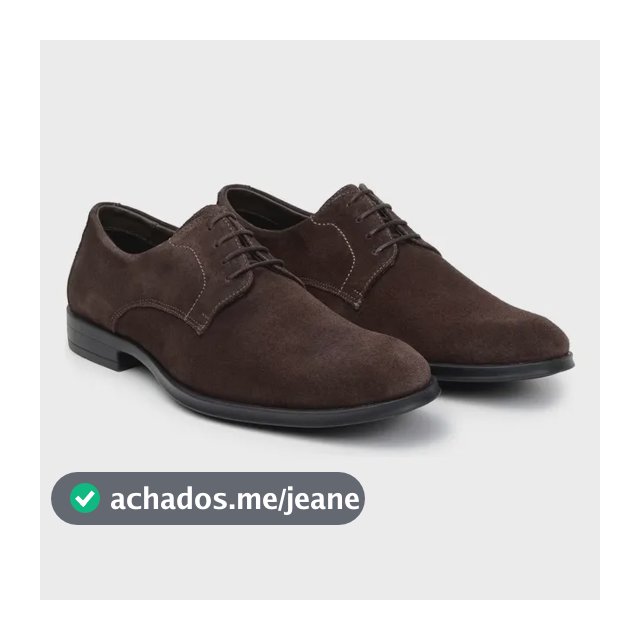 Sapato Masculino Bari Derby Camurça Café