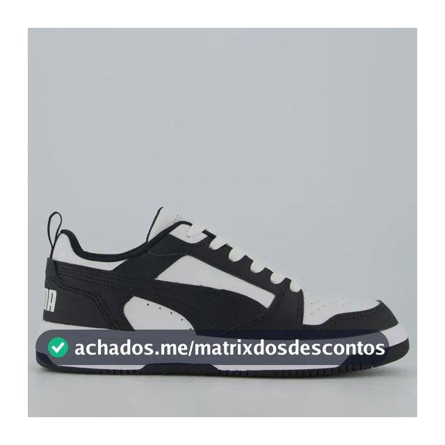 Tênis Puma Rebound V6 Low Preto E Branco