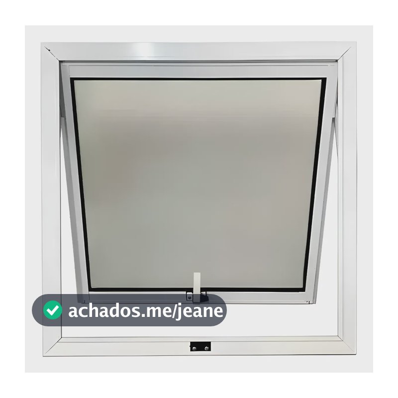 Vitro Max Ar 60x60 Janela Banheiro Alumínio Perfil Linha 25 Branco