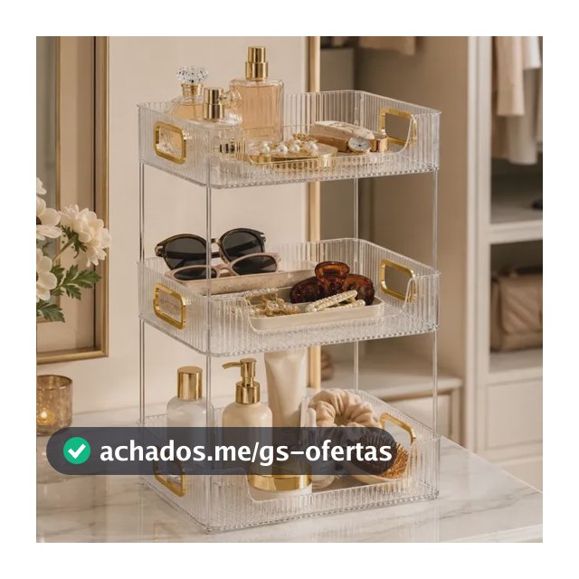 Organizador Para Banheiro Armazenamento Produtos De Higiene Transparente
