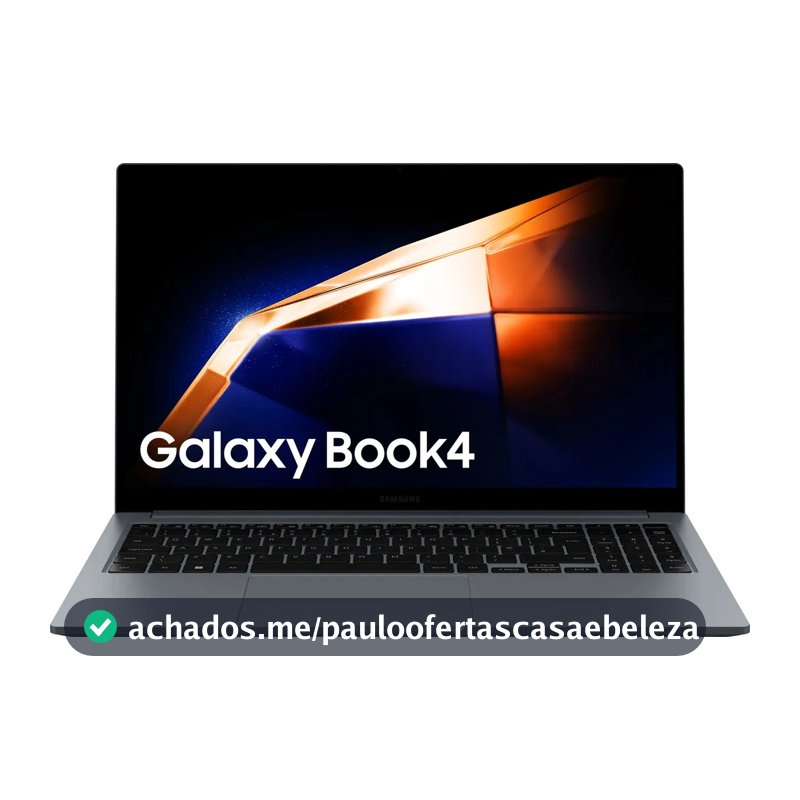Notebook Samsung Galaxy Book4 Intel® Core™ i5-1335U (1.3 Ghz, até 4.6GHz, 12 MB L3 Cache), Windows 11 Home, 8GB, 512GB SSD, Iris Xe, 15.6'' Full HD LED, 1.55kg