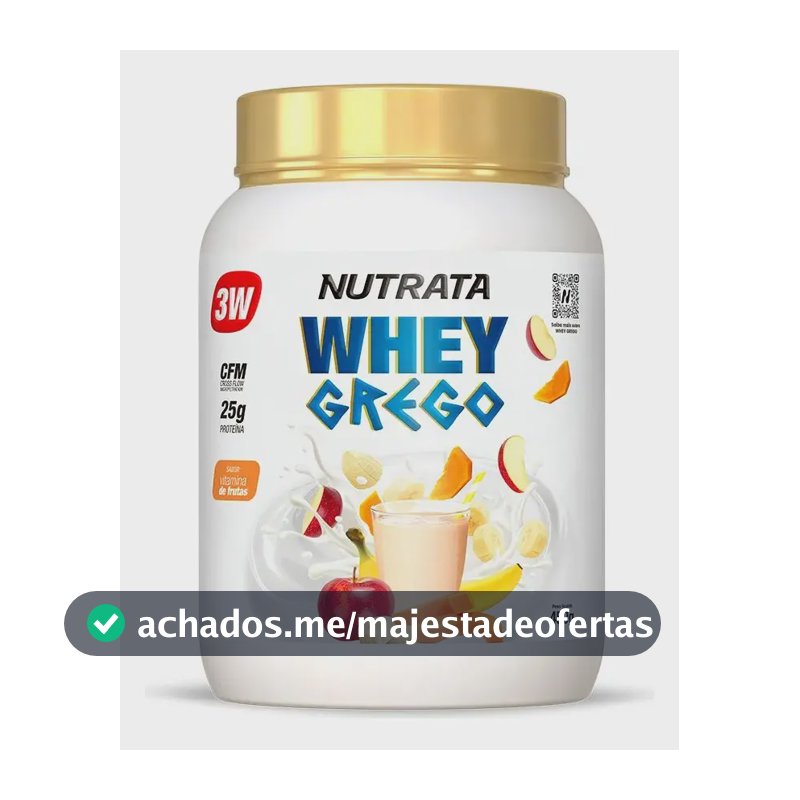Whey Grego 3w Pote 450g Vitamina De Frutas Nutrata Vitamina De Frutas