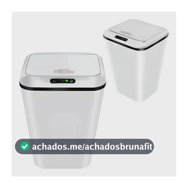 Lixeira Inteligente 16L Sensor Automático Recarregável USB-C 3 Modos Banheiro Cozinha Quarto