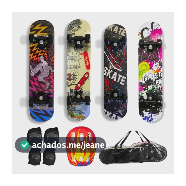 Skate Infantil Criança Menino Menina Completo Kit Proteção Sortido