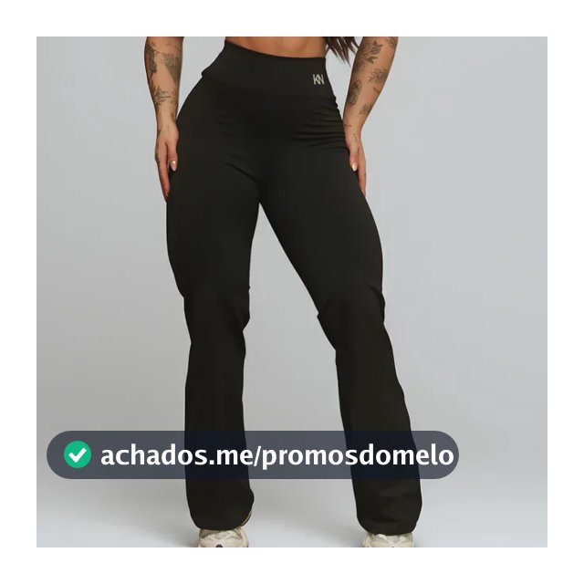 Calça Legging Leg Flare Academia Cós Alto Zero Transparência