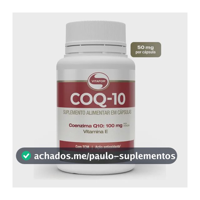 Coenzima Q10 Vitafor em cápsula Sem sabor