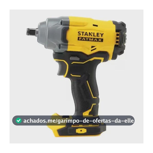 Chave de Impacto Profissional Stanley 20V 6,35mm 1900RPM Sem Bateria SBW920B-B3