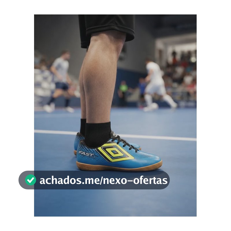 Chuteira Futsal Umbro Fast Ii Futebol Quadra Salão Sintética Cloisonne/preto/limão 40