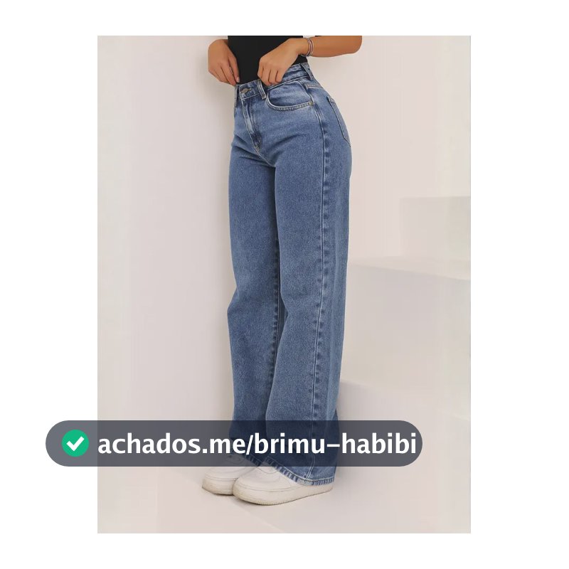 Calça Jeans Wide Leg Feminina Cintura Alta Pantalona Jeans Marmorizado Liso 40