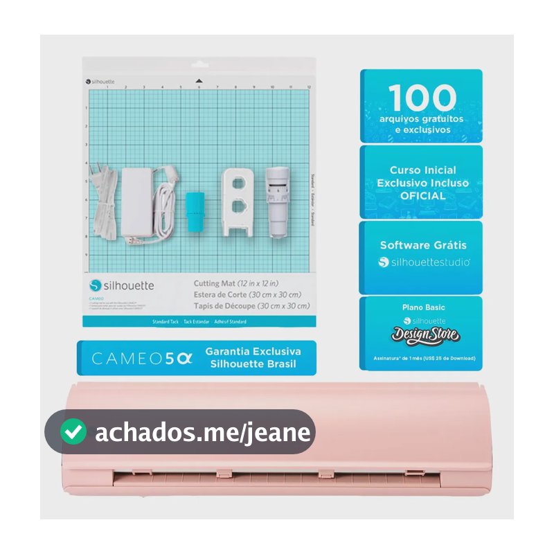 Silhouette Cameo 5 Alpha Rosa Máquina De Recorte Avançada