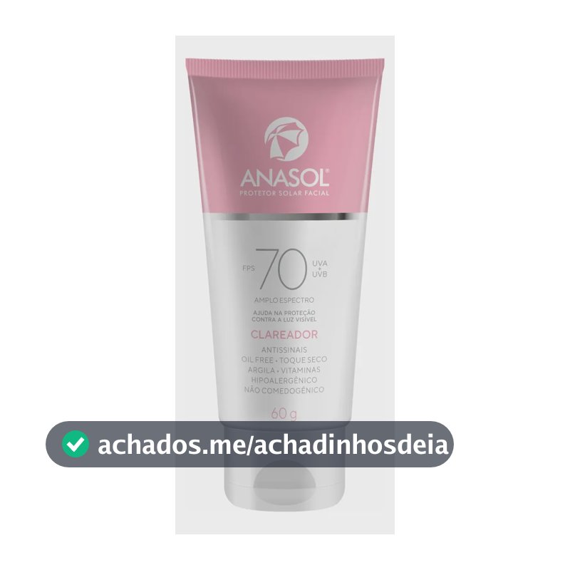 Anasol Protetor Solar Facial Clareador Toque Seco - Fps 70