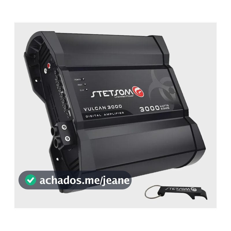 Amplificador Digital Stetsom Vulcan 3000w 1 Canal 2 Ohms Preto