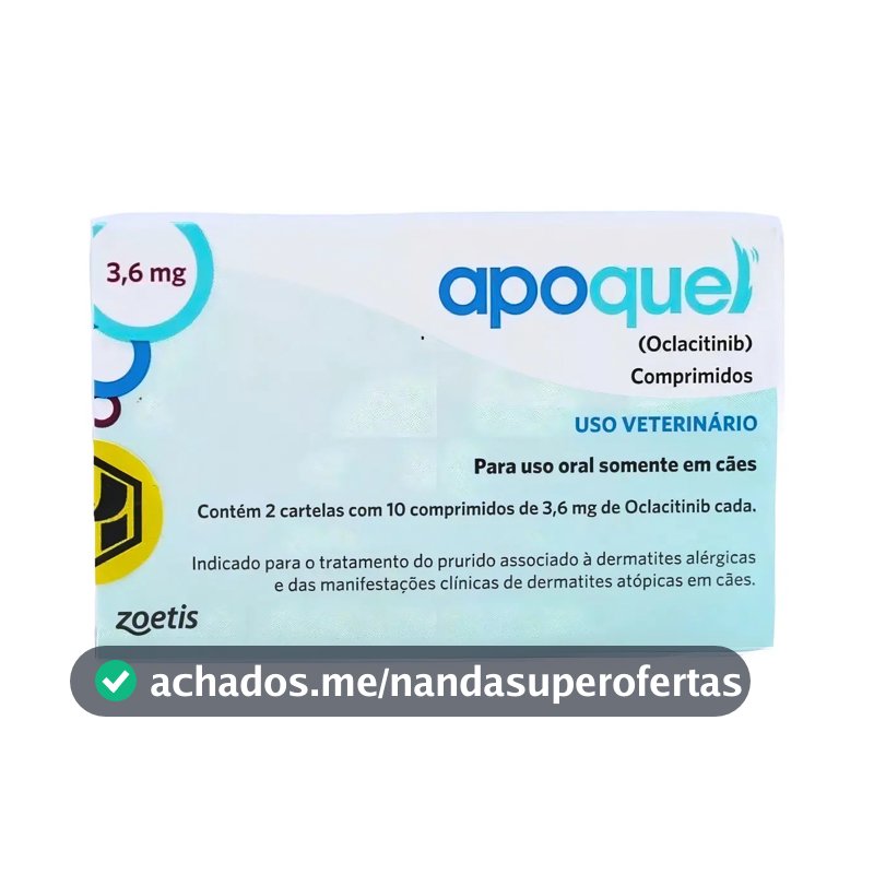 Apoquel Dermatológico Anti Coceira Cães 3,6 Mg