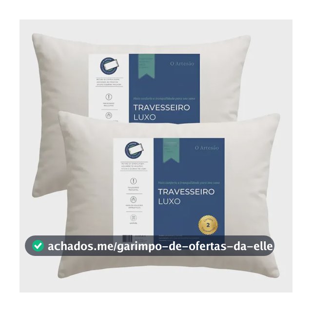 Kit 2 Travesseiro Antialérgico Regulável Lavável Fibra 50x70 Branco