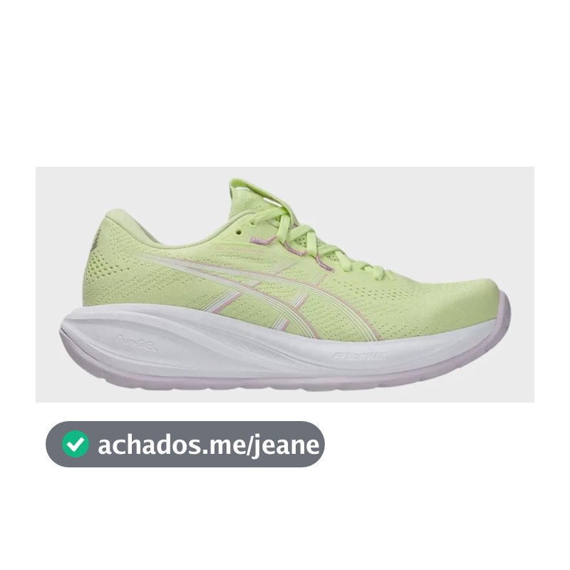 Tênis Feminino Gel-cumulus 28 Asics Academia Corrida Treino Verde Claro/branco Liso 37 Br