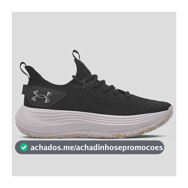 Tênis Masculino Hooper Under Armour Black/white/metpewter Liso 44