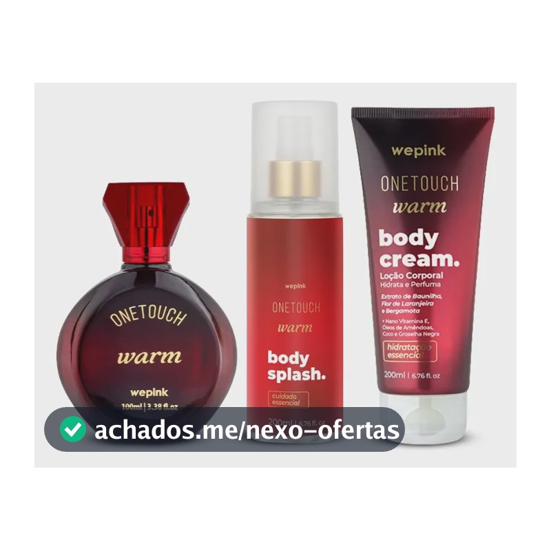 Kit Wepink One Touch Warm - Perfume, Body Splash E Body Cream