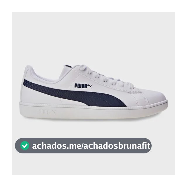 Tênis Casual Masculino E Feminino Up Puma Branco Azul-escuro Geométrico 39 Br