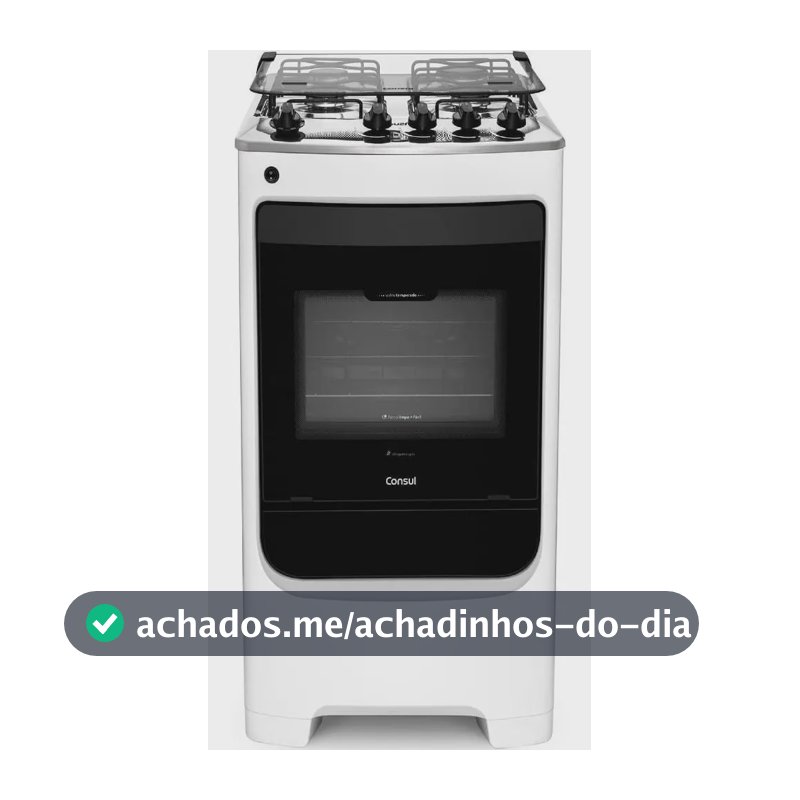 Fogão 4 Bocas CFO4NAB Branco com Acendimento Automático Bivolt Consul