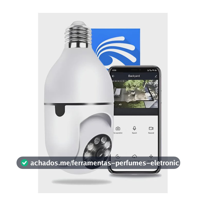 Câmera Lâmpada De Segurança Wifi Ip App Yoosee Visão Noturna Câmera Segurança Lampada Ip Wifi