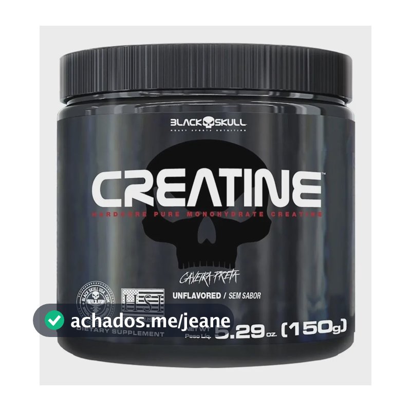 Creatina Monohidratada Em Pó 150 g Black Skull