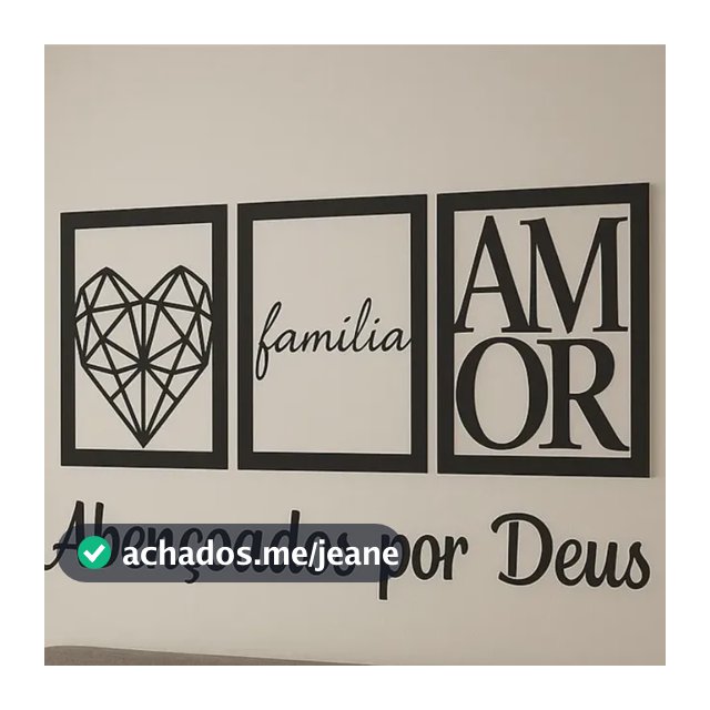 Quadros Religiosos Mdf Preto Kit  Frase Abençoados Por Deus Preto