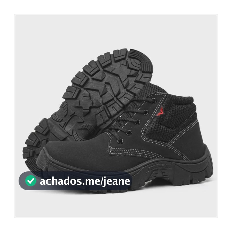 Bota Coturno Masculina Adventure Resistente Trabalho Dia Dia Preto 40 Br