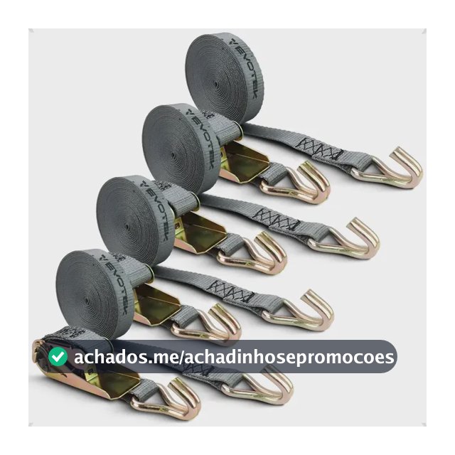 Kit 4 Jogos Cinta Catraca Amarração Carga 800kg 4,6 Metros