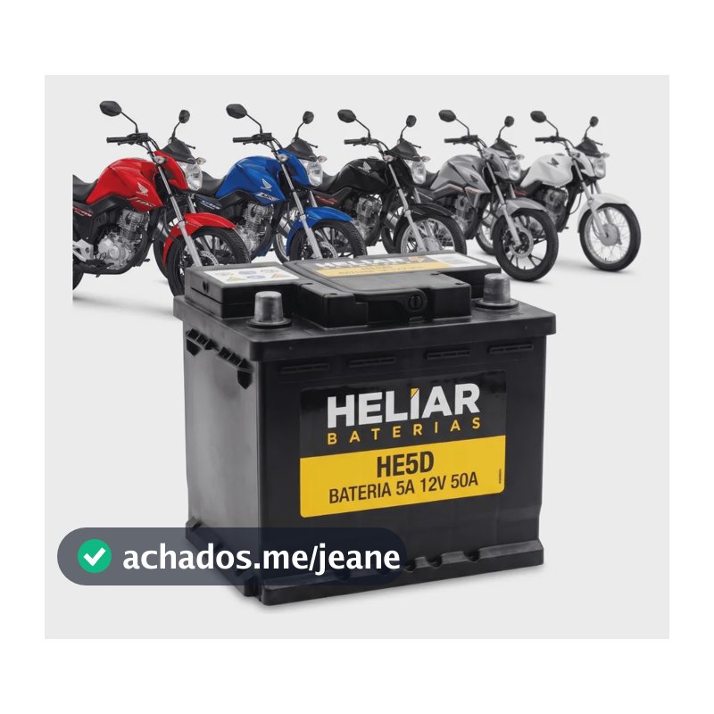 Bateria Heliar Htz6 125/150 Cg Titan Biz Nxr Bros Fan Xre300
