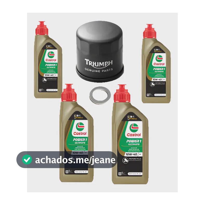 Kit Troca De Óleo Castrol 10w50 Sintético Triumph Tiger 800