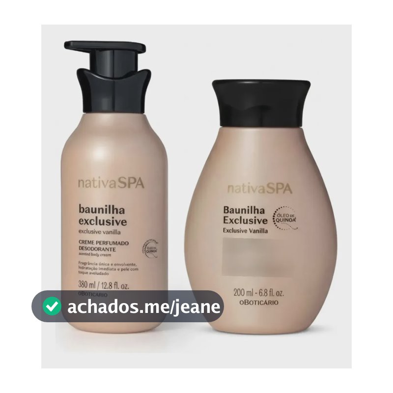 Combo Baunilha Exclusive: Creme Perfumado Desodorante Corpor