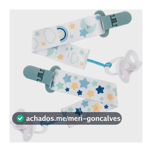Kit Com Dois Prendedores Para Chupeta Estrelinha - Buba