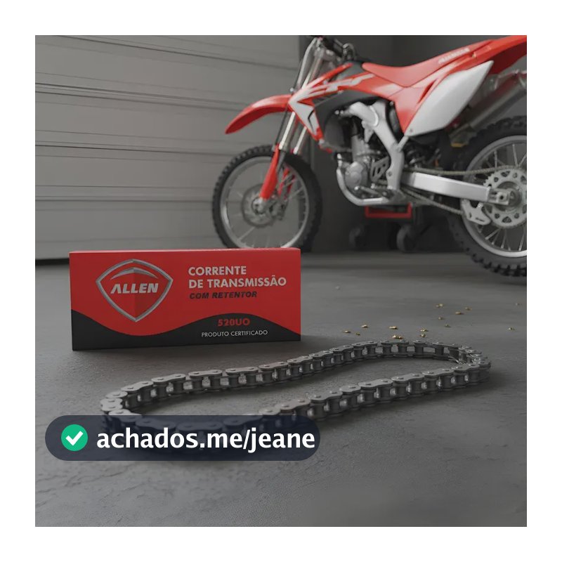 Corrente Transmissão Allen Crf230 Ktm125 C/retentor 520x118 Prateado