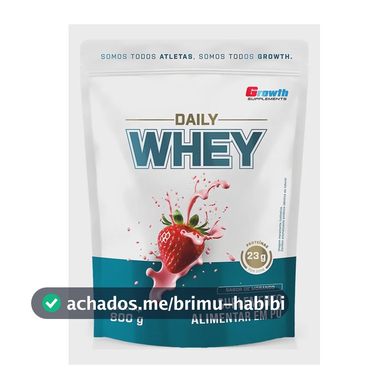 Daily Whey Protein 800g Growth Supplements Morango