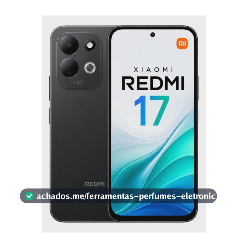 Celular Xiaomi Redmi 17 256gb 6gb Ram 7500mah 50mp 4g Global Preto