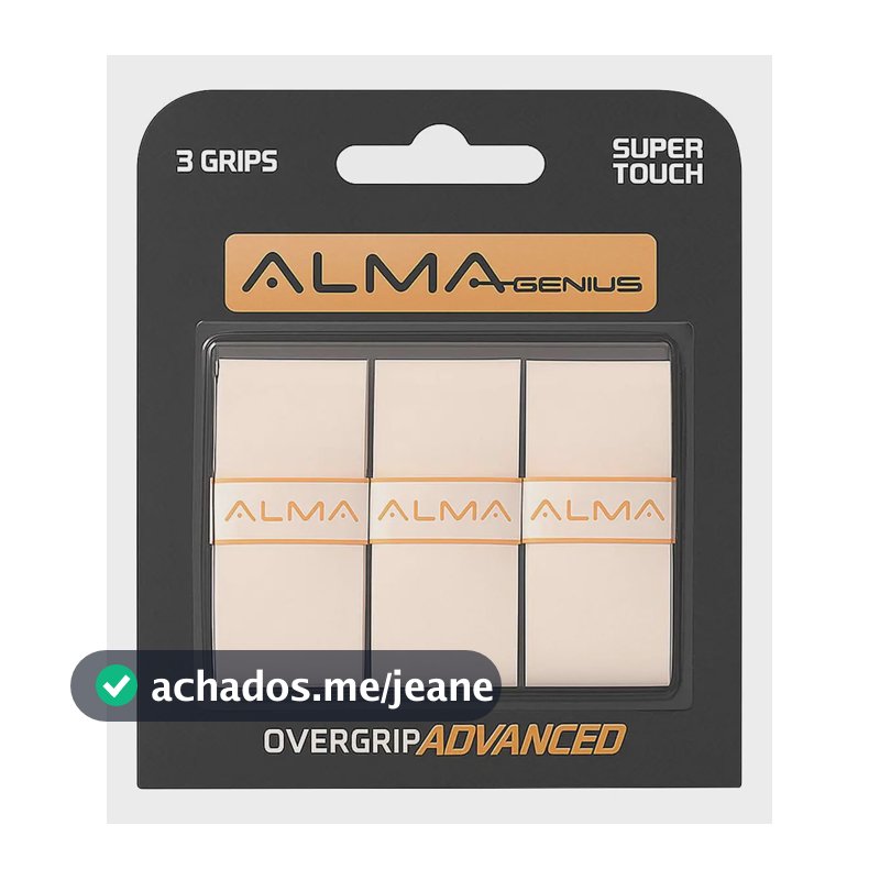 Overgrip Advanced Branco Profissional 3 Unidades Alma Genius