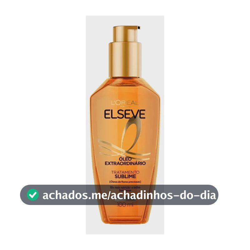 L'Oréal Paris Elseve Óleo Extraordinário 100ml - Leave In Anti Frizz Protetor Térmico Tratamento Reconstrutor Para Todos Os Tipos De Cabelo